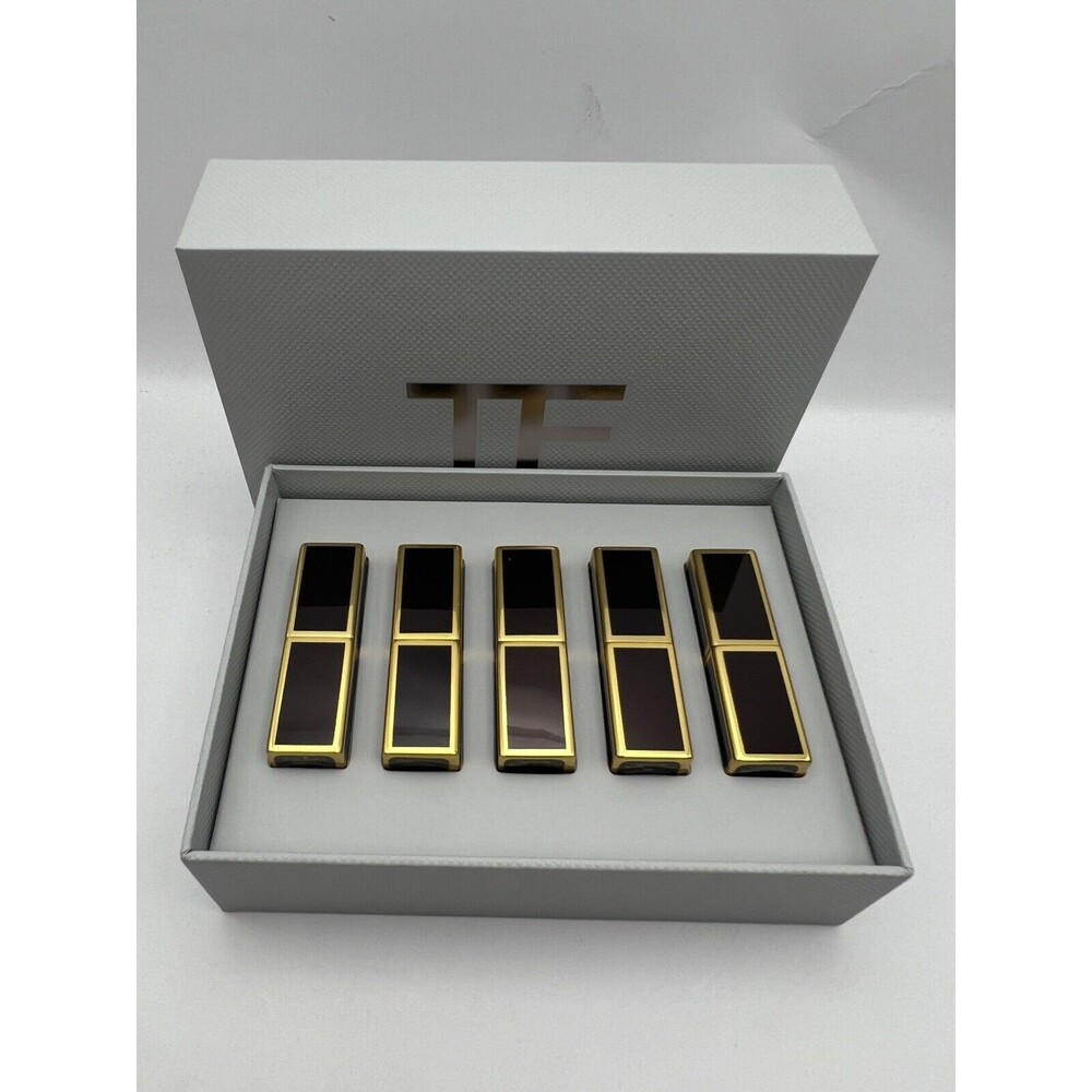 New Tom Ford 5pc Lip Color Mini Deluxe Set, Each .03 Oz/1g, Color 16/100/01/…